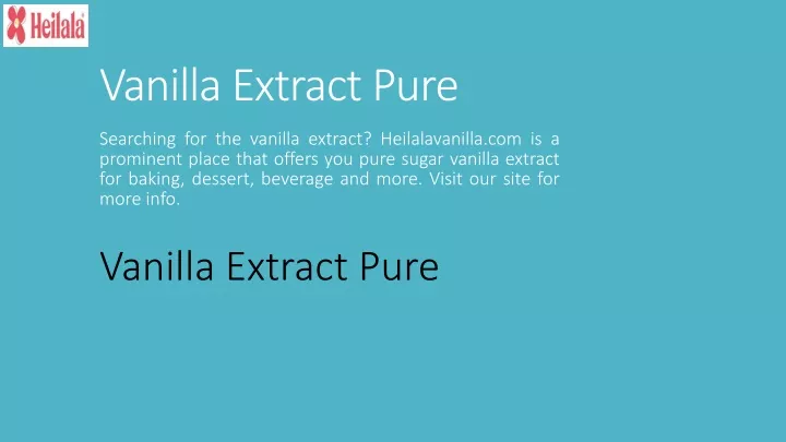 vanilla extract pure