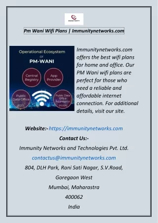 Pm Wani Wifi Plans  Immunitynetworks