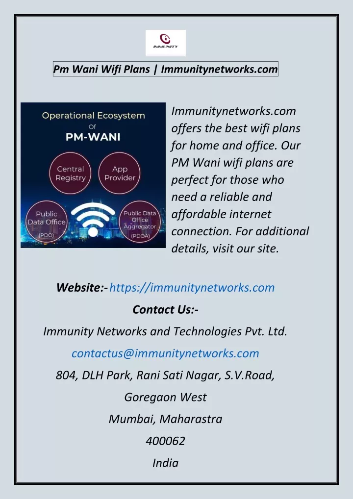 pm wani wifi plans immunitynetworks com