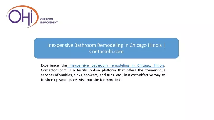 inexpensive bathroom remodeling in chicago