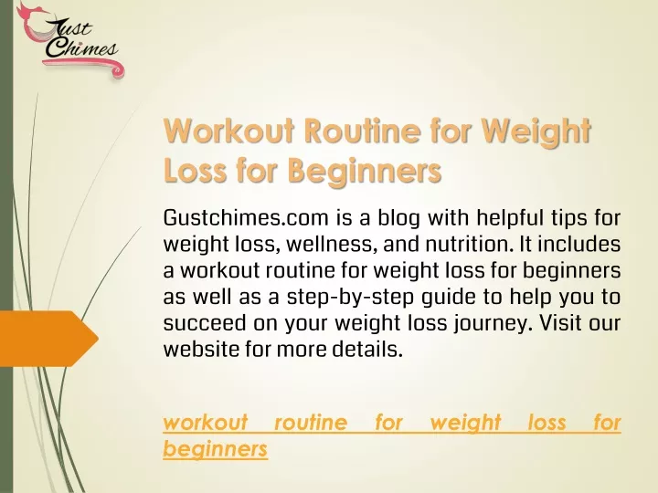workout routine for weight loss for beginners