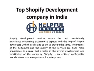 Top Shopify Development company in India