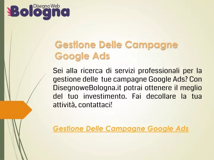 gestione delle campagne google ads