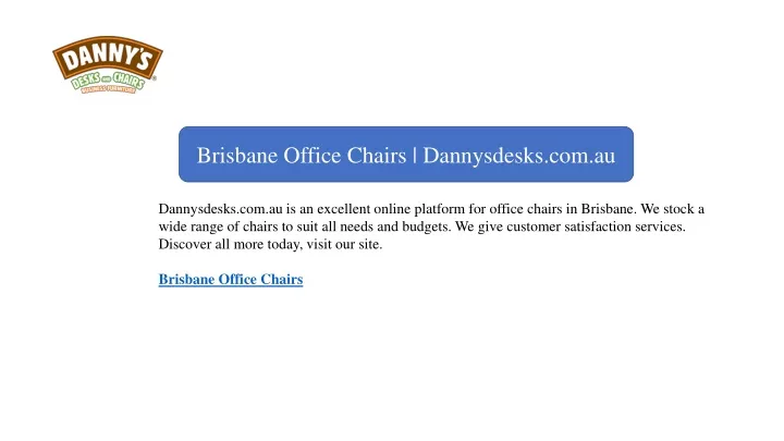 brisbane office chairs dannysdesks com au