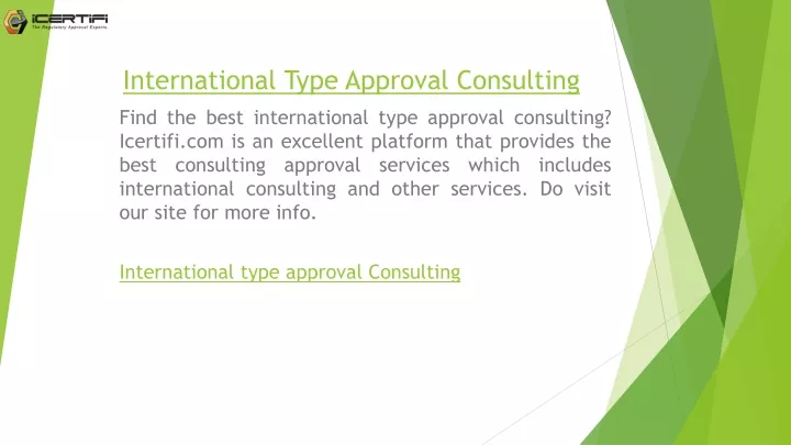 international type approval consulting