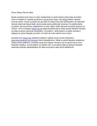 online hikaye okuma sitesi k k ocuklara keyif