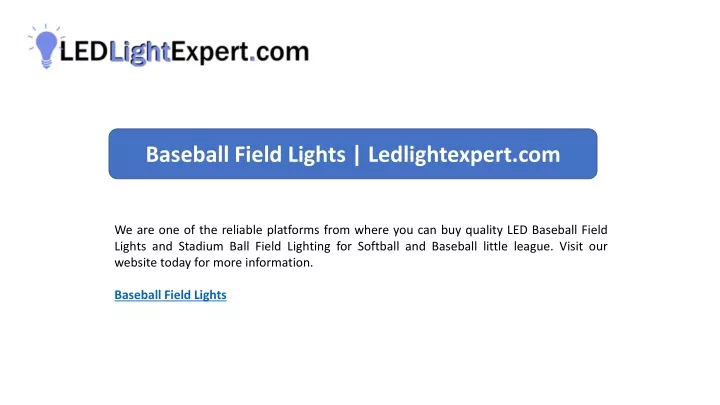 baseball field lights ledlightexpert com