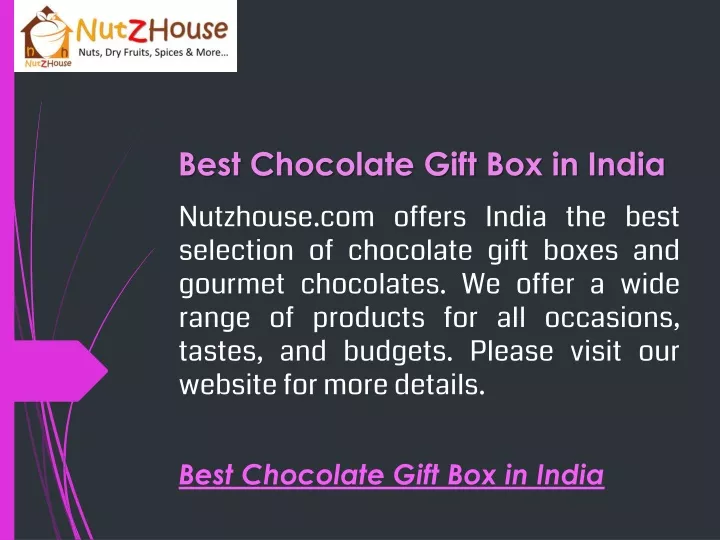 best chocolate gift box in india