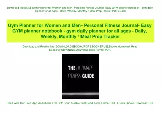 Download [ebook]$$ Gym Planner for Women and Men- Personal Fitness Journal- Easy GYM planner notebook - gym daily planne