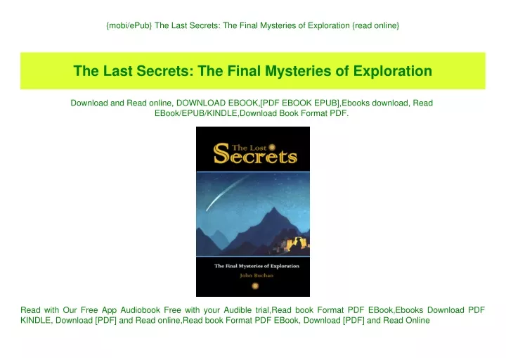 mobi epub the last secrets the final mysteries