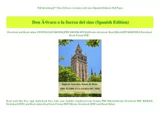 Pdf [download]^^ Don ÃƒÂlvaro o la fuerza del sino (Spanish Edition) Full Pages