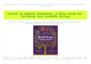 textbook journal of radical permission a daily
