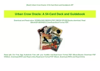 [Best!] Urban Crow Oracle A 54-Card Deck and Guidebook ZIP