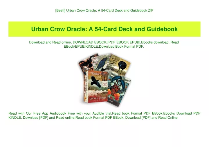 best urban crow oracle a 54 card deck