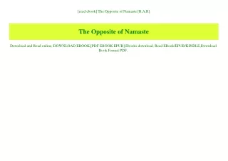 [read ebook] The Opposite of Namaste [R.A.R]