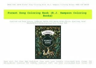 [READ PDF] EPUB Forest Song Coloring Book (R.J. Hampson Coloring Books) READ PDF EBOOK