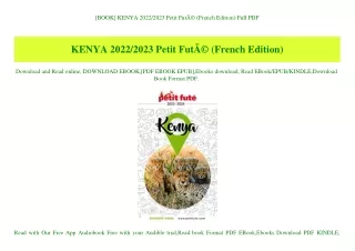 [BOOK] KENYA 20222023 Petit FutÃƒÂ© (French Edition) Full PDF