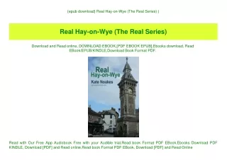 {epub download} Real Hay-on-Wye (The Real Series) (E.B.O.O.K. DOWNLOAD^