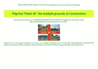 [READ PDF] EPUB Pilgrims' Patch Ã¢Â€Â“ the football grounds of Lincolnshire Full Pages