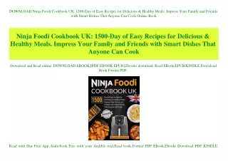 DOWNLOAD Ninja Foodi Cookbook UK 1500-Day of Easy Recipes for Delicious & Healthy Meals. Impress Your Family and Friends