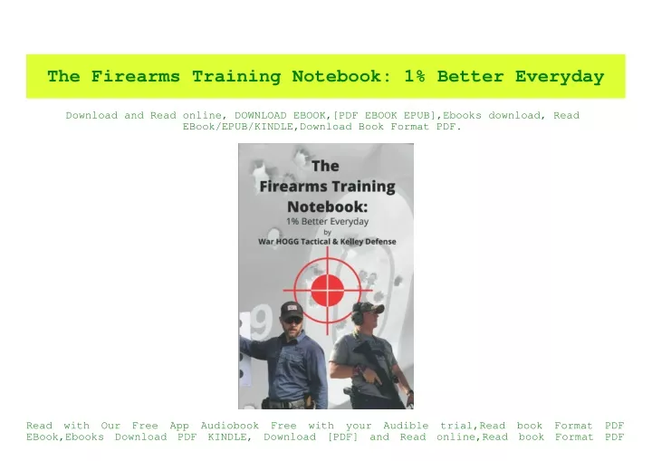 the firearms training notebook 1 better everyday