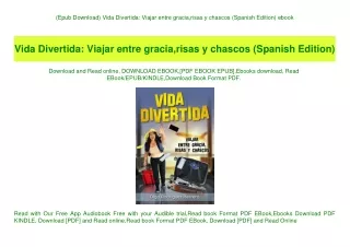 (Epub Download) Vida Divertida Viajar entre gracia risas y chascos (Spanish Edition) ebook