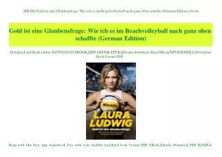 [READ] Gold ist eine Glaubensfrage Wie ich es im Beachvolleyball nach ganz oben schaffte (German Edition) ebook
