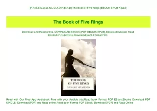 [F.R.E.E D.O.W.N.L.O.A.D R.E.A.D] The Book of Five Rings [EBOOK EPUB KIDLE]