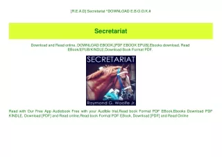 [R.E.A.D] Secretariat ^DOWNLOAD E.B.O.O.K.#