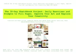 [Pdf]$$ The 30-Day Sketchbook Project Daily Exercises and Prompts to Fill Pages  Improve Your Art and Explore Your Creat
