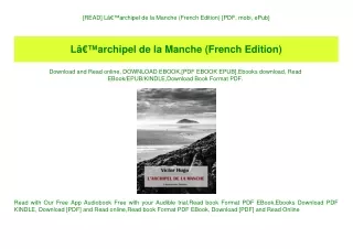 [READ] LÃ¢Â€Â™archipel de la Manche (French Edition) [PDF  mobi  ePub]