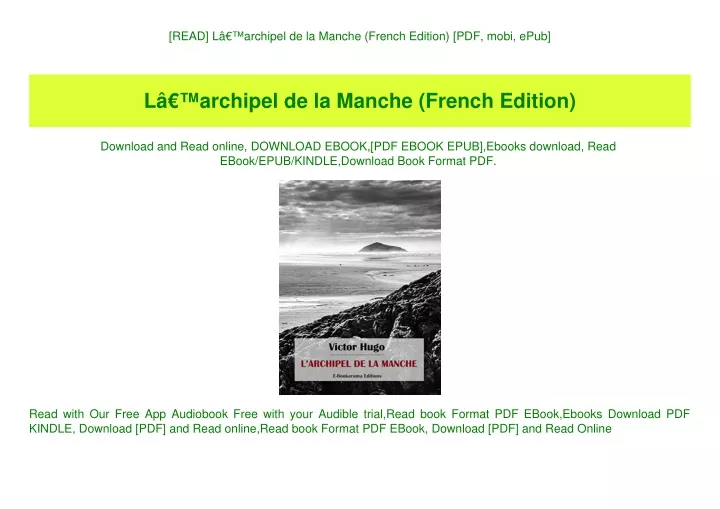 read l archipel de la manche french edition