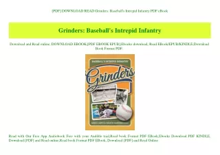 [PDF] DOWNLOAD READ Grinders Baseball's Intrepid Infantry PDF eBook