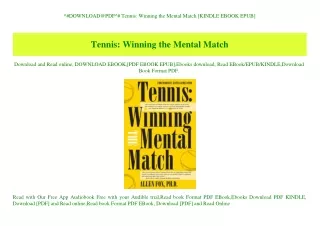 ^#DOWNLOAD@PDF^# Tennis Winning the Mental Match [KINDLE EBOOK EPUB]