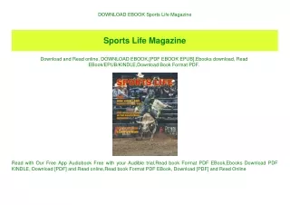 DOWNLOAD EBOOK Sports Life Magazine (DOWNLOAD E.B.O.O.K.^)