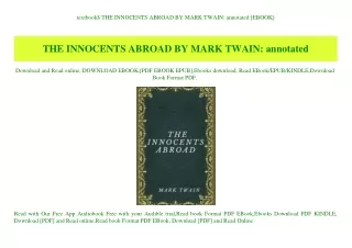 textbook the innocents abroad by mark twain