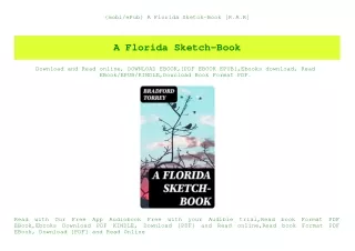 {mobiePub} A Florida Sketch-Book [R.A.R]