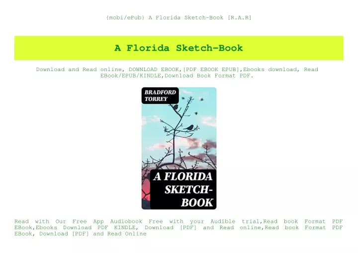 mobi epub a florida sketch book r a r