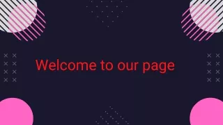 welcome to our page