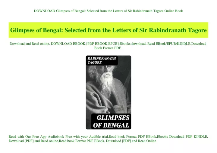 download glimpses of bengal selected from