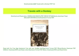 Download [ebook]$$ Travels with a Donkey PDF Full