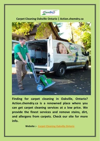 Carpet Cleaning Oakville Ontario | Action.chemdry.ca