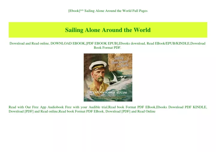 ebook sailing alone around the world full pages