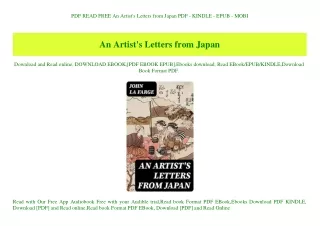 PDF READ FREE An Artist's Letters from Japan PDF - KINDLE - EPUB - MOBI