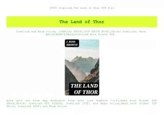 [PDF] Download The Land of Thor PDF Full