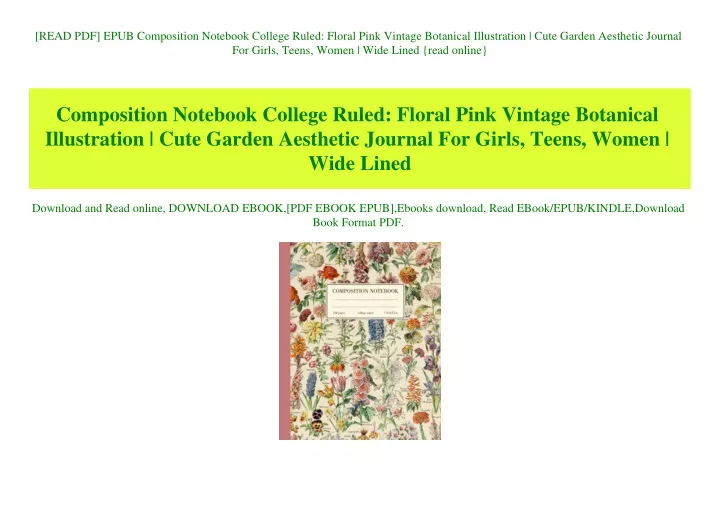 read pdf epub composition notebook college ruled