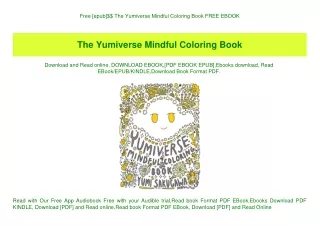 Free [epub]$$ The Yumiverse Mindful Coloring Book FREE EBOOK