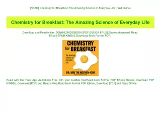 [READ] Chemistry for Breakfast The Amazing Science of Everyday Life {read online}