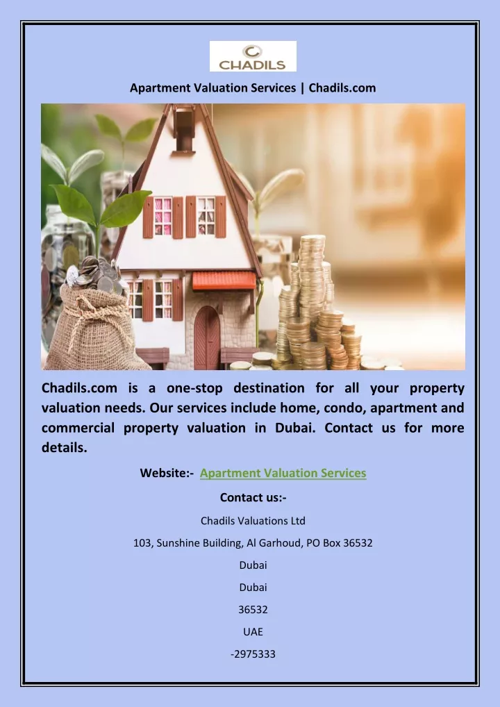 apartment valuation services chadils com