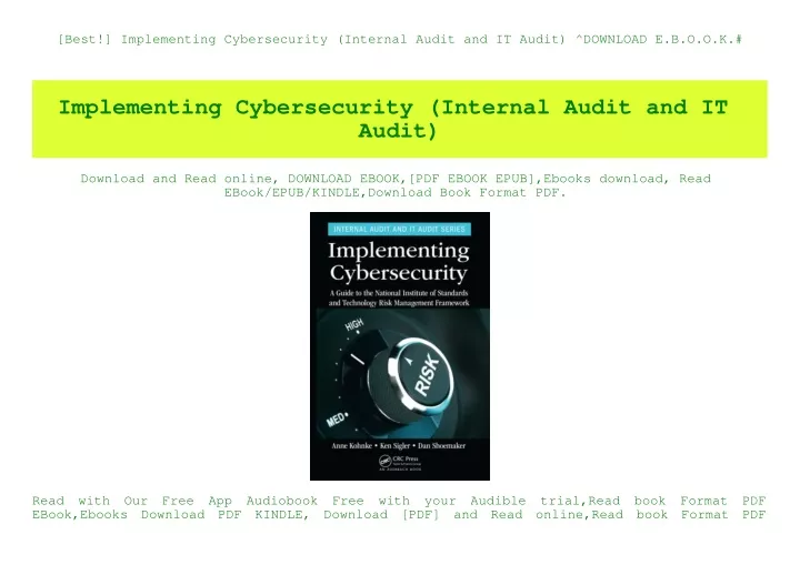 best implementing cybersecurity internal audit